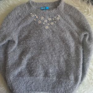 Gray beaded sweater